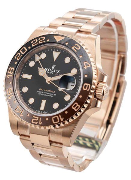 rolex gmt master ii rose gold replica|rolex gmt everose gold.